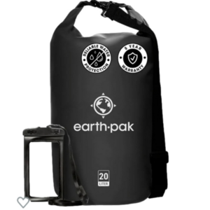 Earth Pac Waterproof Bag Floats Camping Kayak Hiking Black 5 Liter